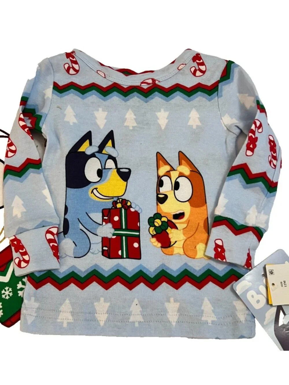 Bluey Bingo Hooray Christmas 2 Pair Pajama Set Sz 12M Toddler NWT